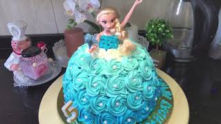 لو اول مرة تعملي تورتة عيد ميلاد شوفي الفيديو ده #Frozen cake