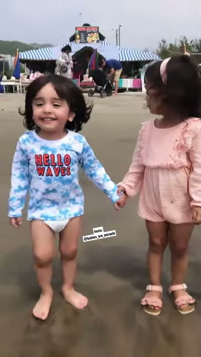 Goa wale beach pe #beach #Goa #kids #babies