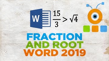 How to Make a Fraction and Root in Word 2019 | How to Insert a Fraction and Root in a Word 2019