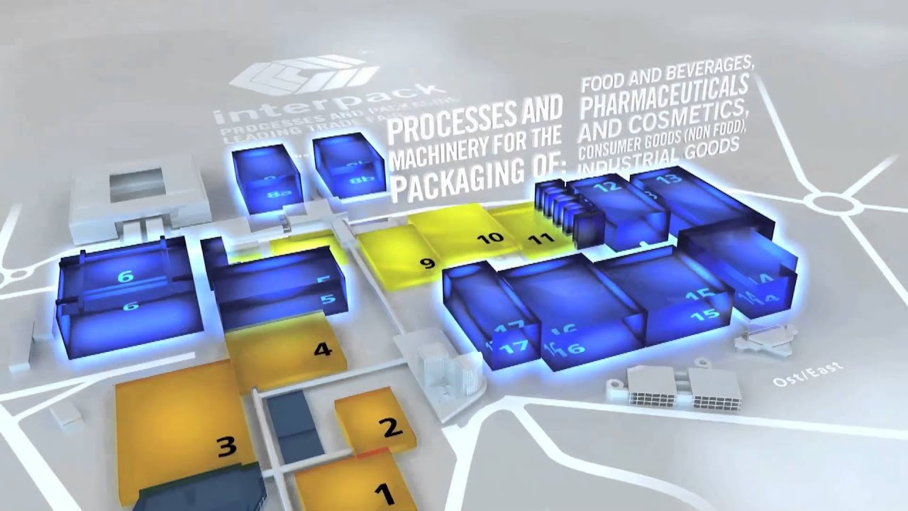 Digital Signage at the Dusseldorf Messe - the world's largest free-standing video wall totem