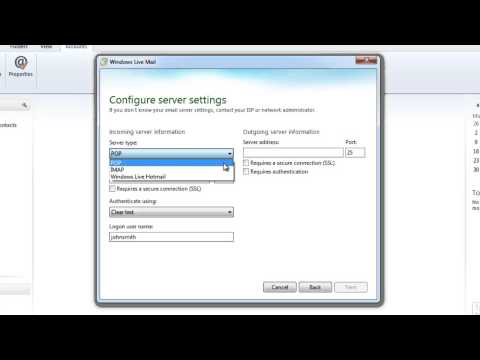 Support Help  How to set up your email in Windows Live Mail 720p