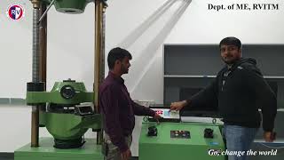 Compression test on brittle material (Cast iron) using UTM, RVITM by Dr. Durga Prasad C