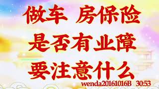 卢台长开示：做车、房保险是否有业障，要注意什么wenda20161016B  30:53