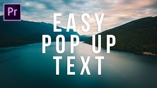 Simple Text Trick  Text Pop Up Premiere Pro