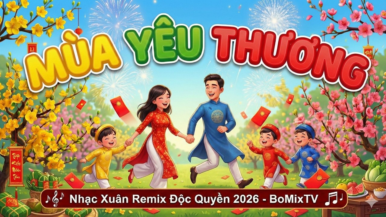 🧧 MV 4K : Mùa Yêu Thương 🎶 LK Nhạc Xuân ReMix Hay Nhất 2026 | Hoạt Hình Mở Xem Ngày Tết Cực Hay  🧨💃