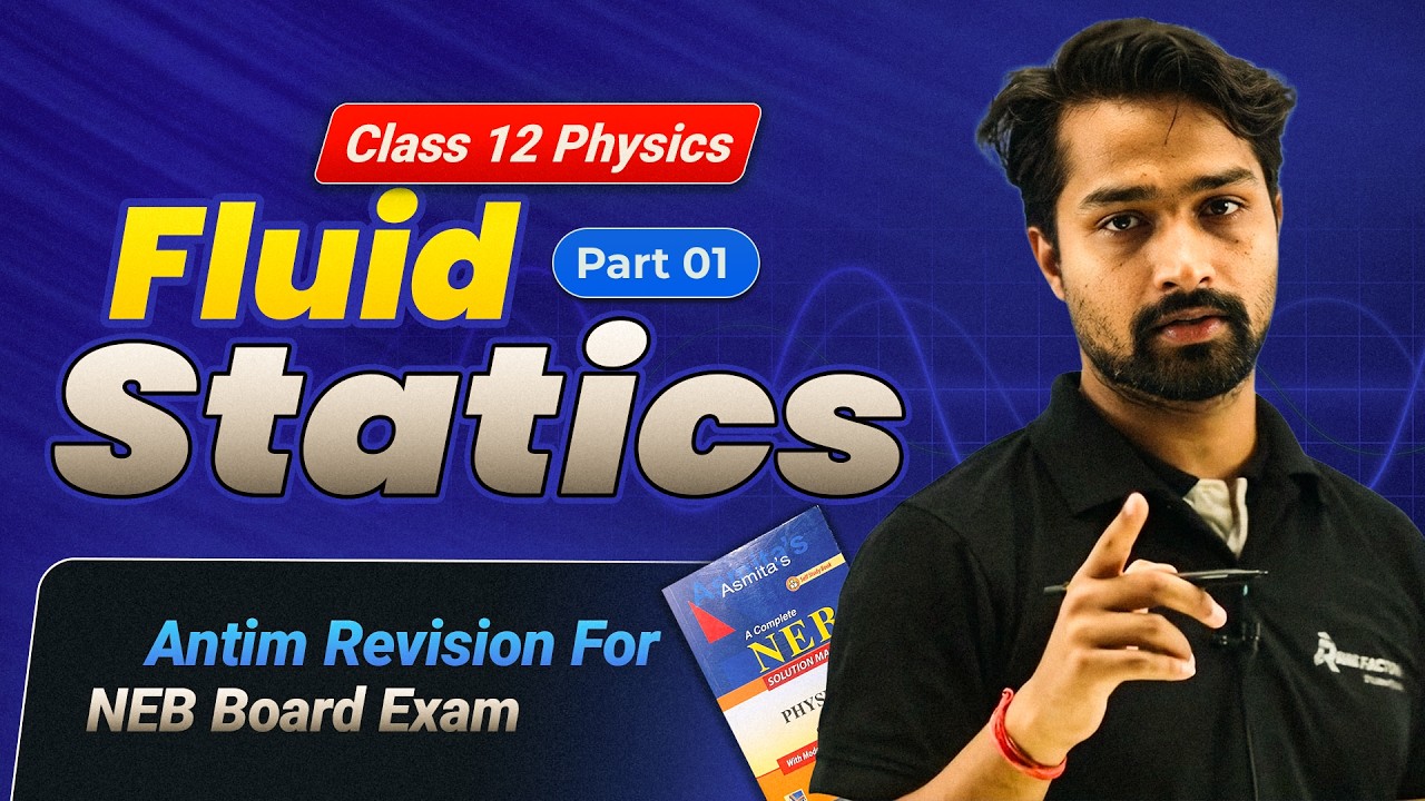 Fluid Statics Class 12 Physics | Archimedes' Principle & Pascal's Law ...
