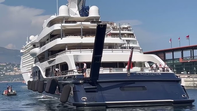 Bernard Arnault's luxury yacht Symphony moored in the gulf of St