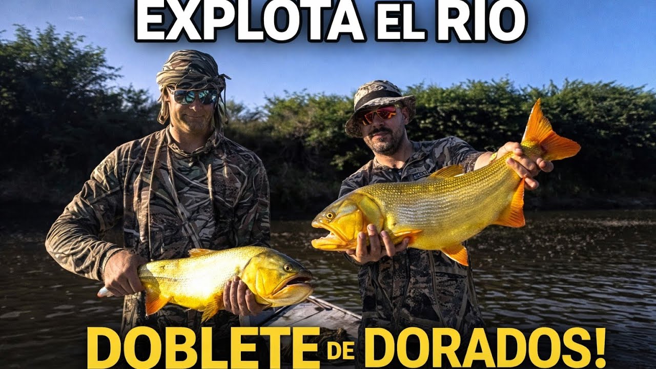 DOBLETE DE DORADOS !! En el Río Arrecifes, última pesca del año 2025