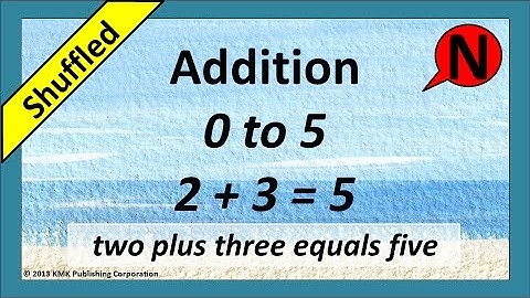 Addition Flash Cards 0-5 Numbers with Words Shuffled with Audio