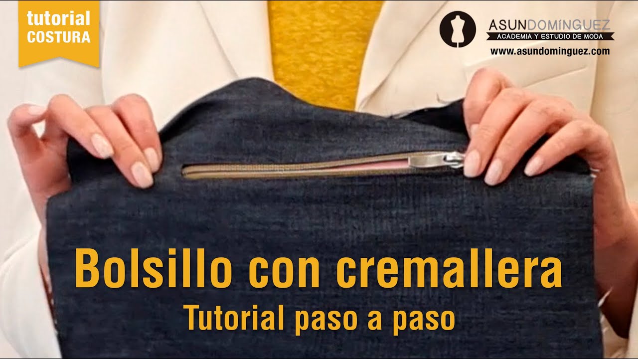 Cómo hacer un bolsillo con cierre para cartera 