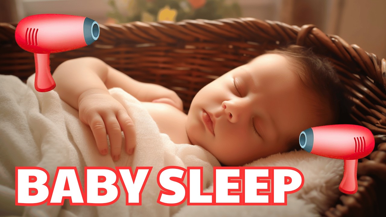Soothing Hair Dryer Noise for Infants | Quiet Sleep Aid for Babies | 10 Hours
