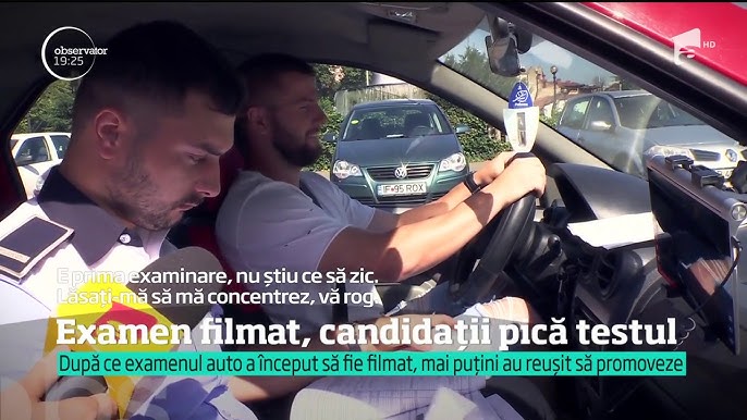 Proba practica a examenului auto, inregistrata audio-video - YouTube