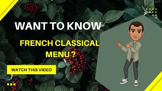 French Classical Menu