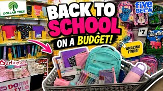 BACK TO SCHOOL SHOPPING on a Budget | Dollar Tree, Burlington & Five Below