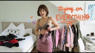 Trying on ALL of my clothes! | closet purge pt.1