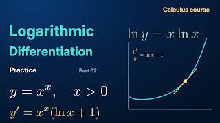 Logarithmic Differentiation: Problems | Calculus Course: Practice Part 62