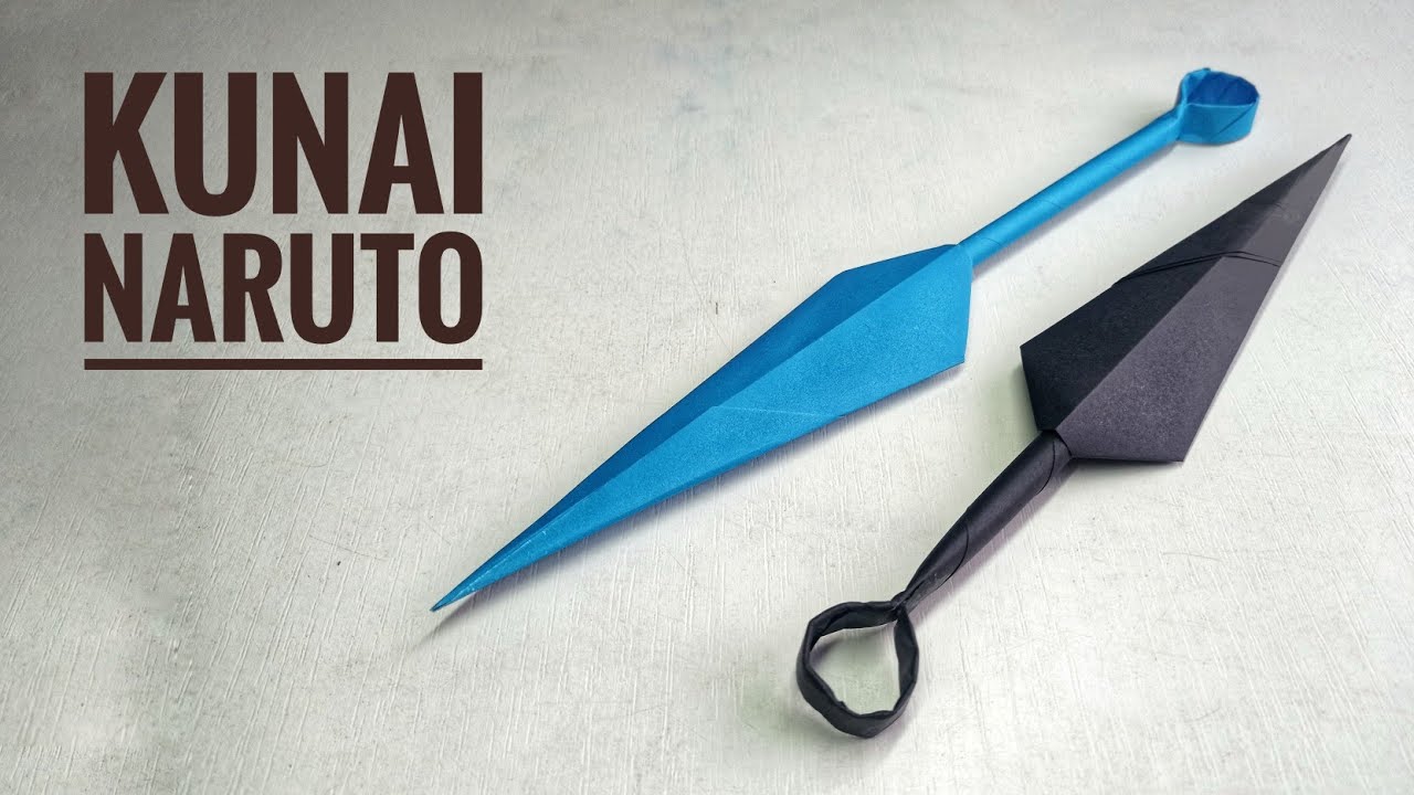 How to make kunai Naruto. Easy origami ninja weapon. Paper craft diy