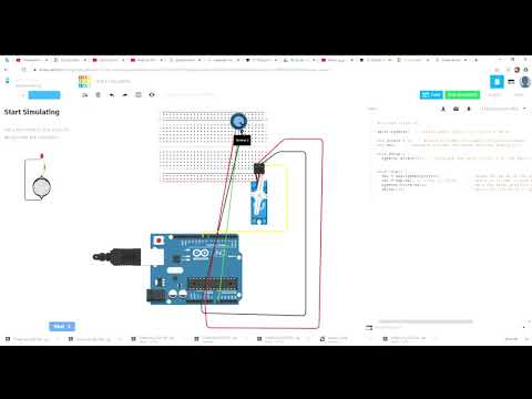 TinkerCad servo motor and potentiometer
