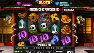 Rising Dragons slot game at Miracle Slots screenshot 2