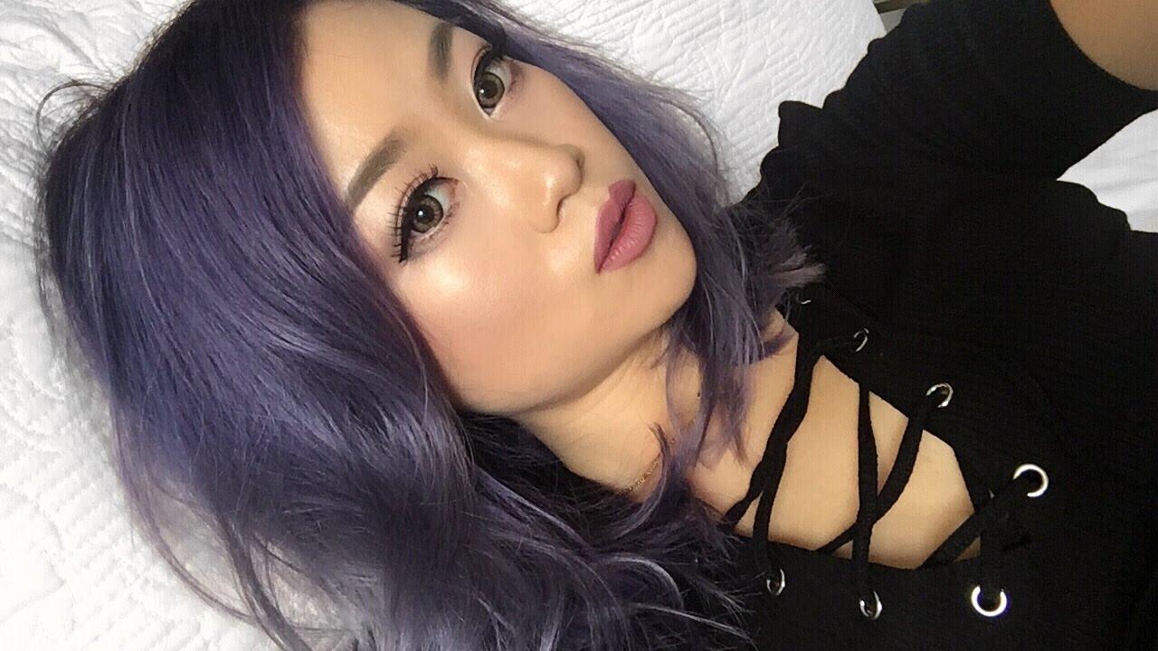Soft Anime Inspired Eye Makeup + Violet hair!!! 