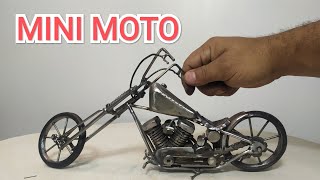 Mini moto feita com sucata de ferro #artesemmetal #metalart #scrapmetal