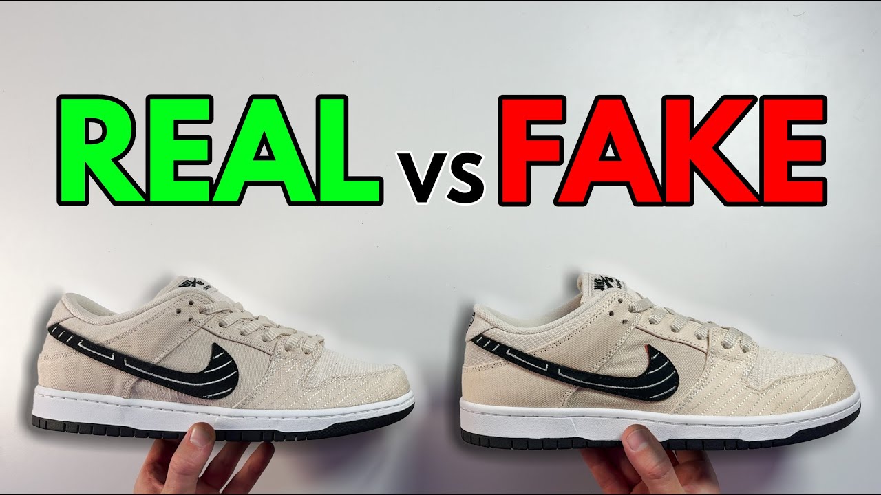 REAL VS FAKE! NIKE SB DUNK ALBINO AND PRETO SNEAKER COMPARISON 