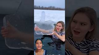 🥶👍👍#ice #cold #snow #frozen #winter #mermaid #satisfying #shortvideo