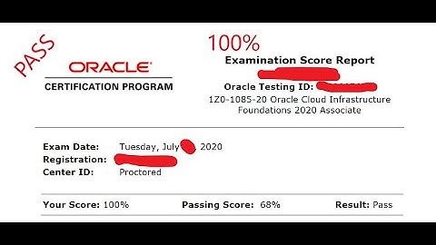 1Z0-1085-20-F: Oracle Cloud Infrastructure Foundations 2020 Associate