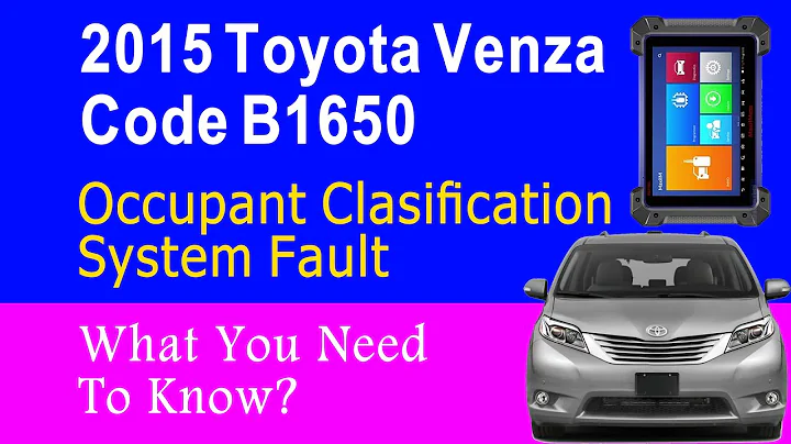 2015 Toyota Venza Code B1650 Occupant Clasification System Fault What You Need To Know?