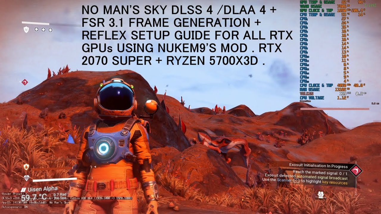 No Man's Sky DLSS 4 / DLAA 4 + Vulkan FSR 3.1 Frame Generation + Reflex ...