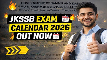 JKSSB Annual Examination Calendar 2026 Released 📅 | Check Exam Dates & Posts | Official Notice