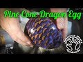 Woodturning a Pine Cone Dragon's Egg