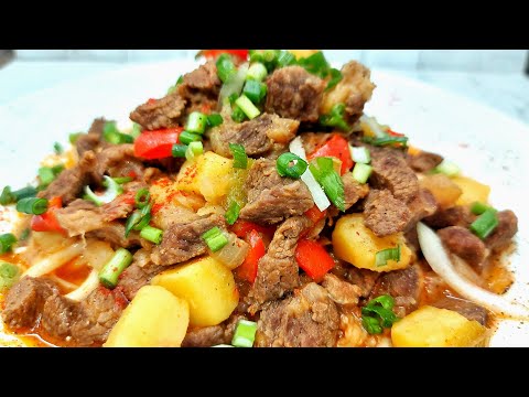 Лагман казахский из конины/Вкусный мясной лагман