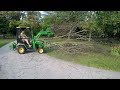 John deere x748  45 loader custom jdqa grapple first use  20170916