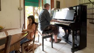 Piano Sight Reading to Recording (Long Version) by Emilie & Dad