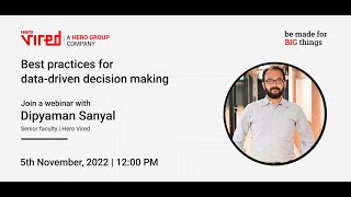 Best practices for data driven decision making