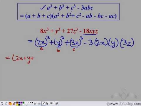 Factorization Of The Form A3 C3 3abc Youtube