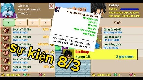 Ngọc rồng online - Sự kiện 8/3 |Kio nro |