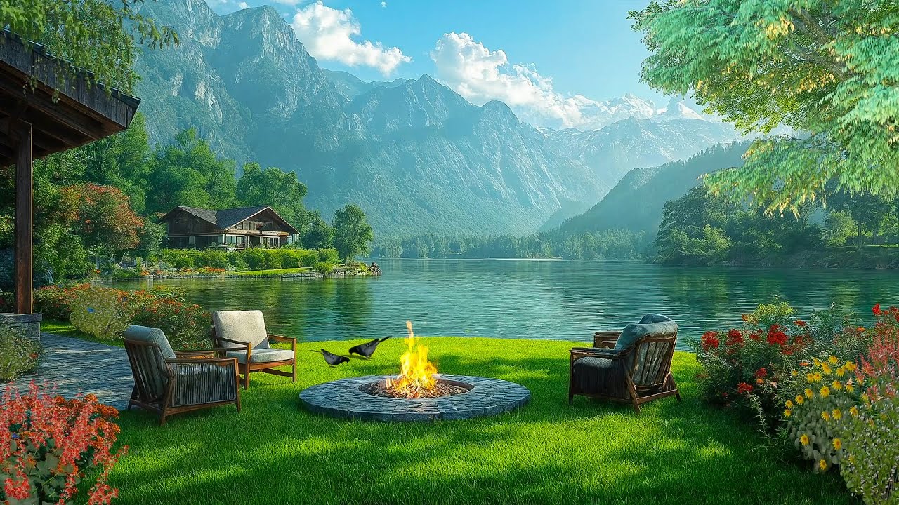 Escape to Paradise: Spring Landscape & Calming Nature Ambience 🌹🕊️ To Stress Relief & Deep Rest