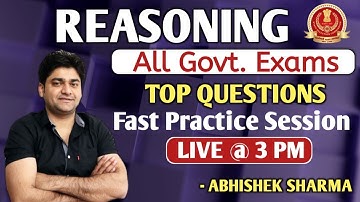 Reasoning Practice Session || Reasoning by Abhishek Sharma