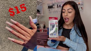 TRYING OUT THE KISS ACRYLIC NAIL KIT | Diy