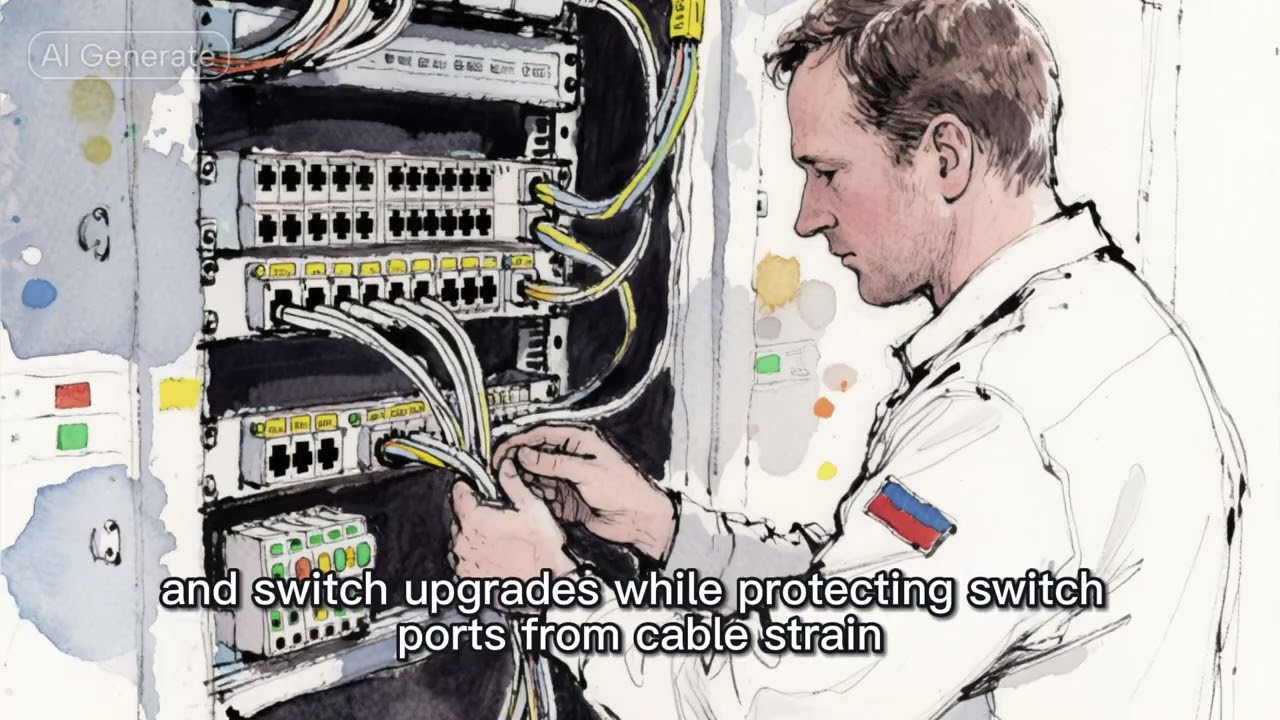 Cable Management for a Small LAN with a 24-port Patch Panel