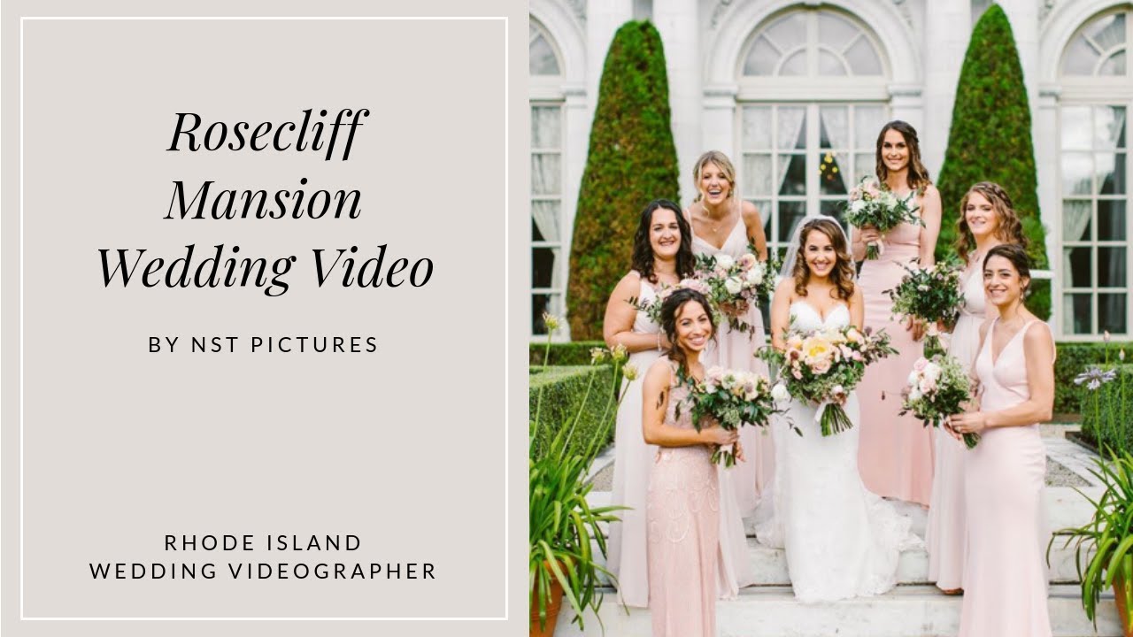 Drone Rosecliff Mansion Wedding Video Newport Wedding