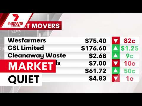 Aussie market flat amid quiet holiday trading | 7NEWS
