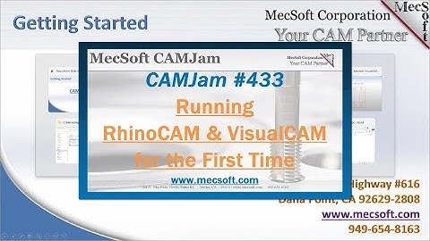 Running RhinoCAM & VisalCAM for the First Time