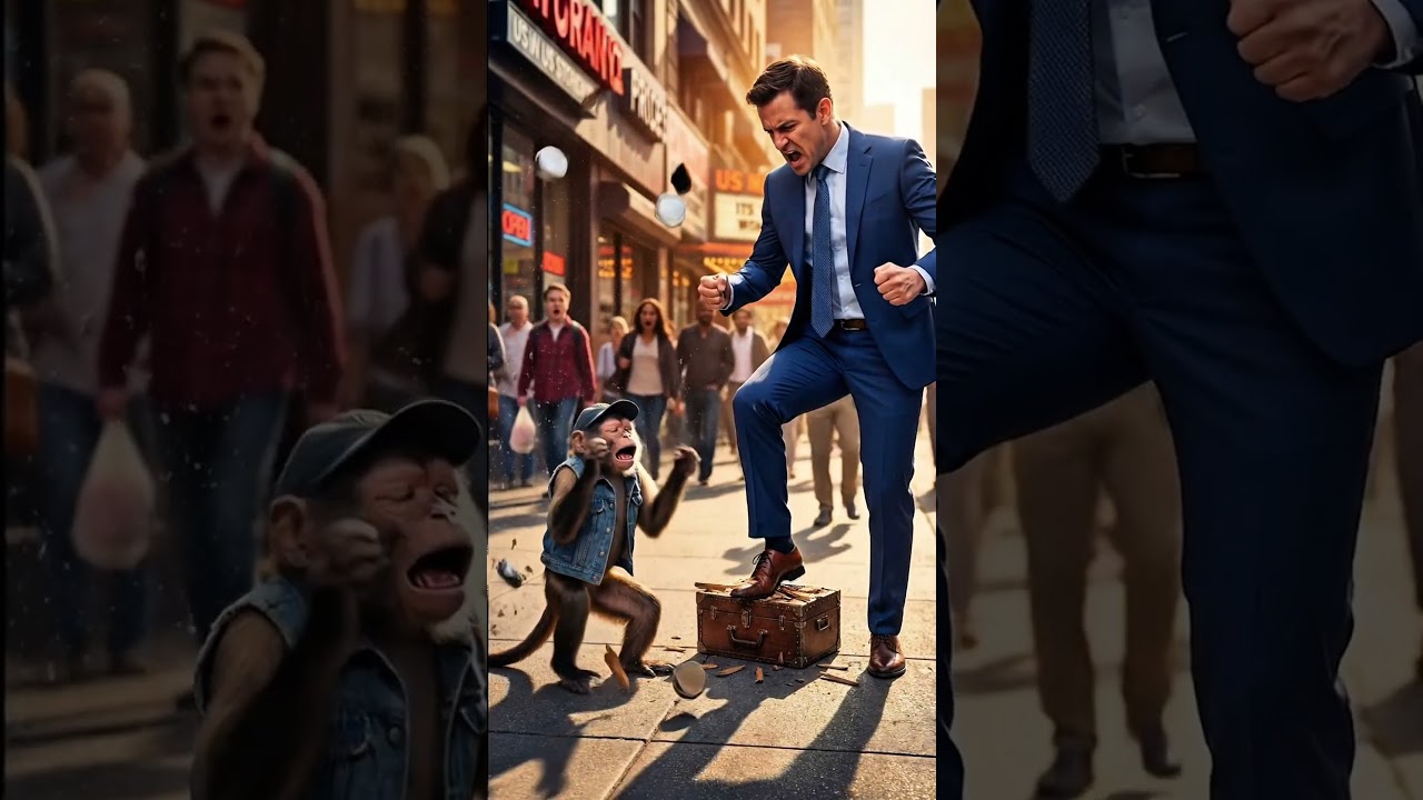 Rich Man Destroys Poor Monkey Work! 💔😭 Shocking! 