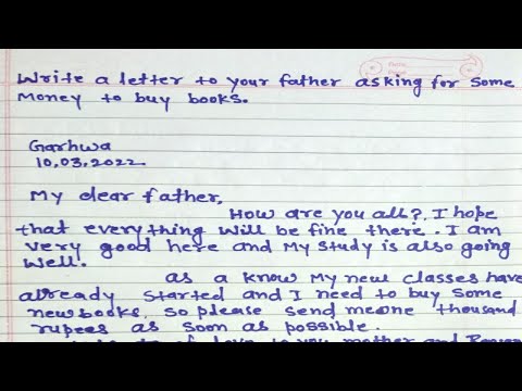 write a letter to your father asking for some money to buy books #youtube_shorts