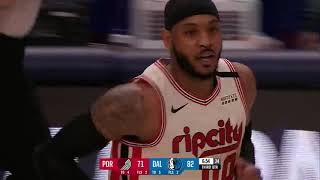 carmelo anthony 22 pts highlights trail blazers vs mavericks