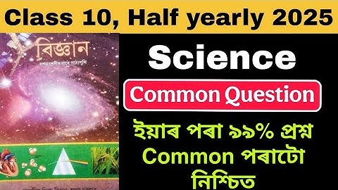 Half yearly 2025 General Science Common Questions 99% common questions for half yearly exam 2025