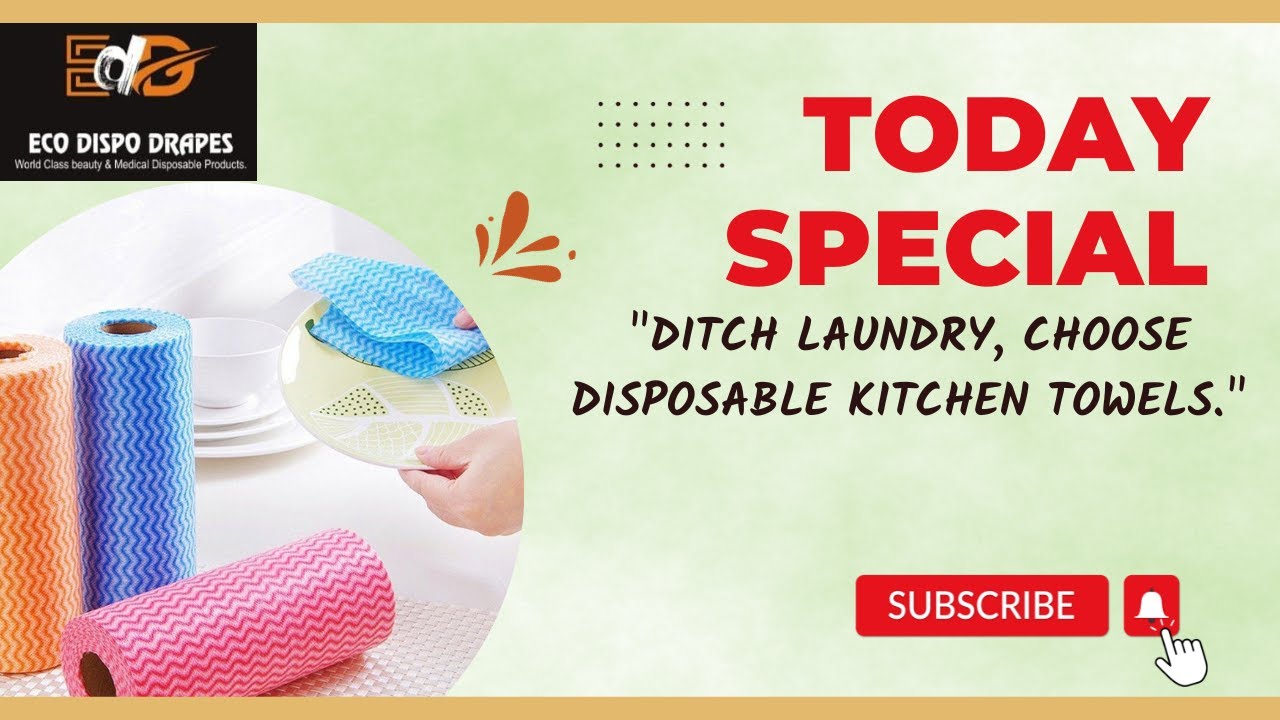 Disposable towels for a cleaner kitchen. 